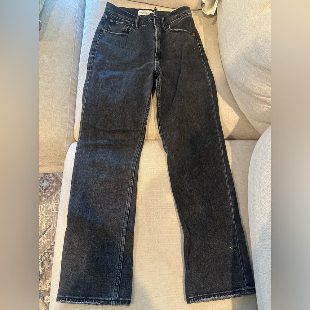 Abercrombie & Fitch Women’s “Ankle Straight Ultra High Rise” - Size 26, Black